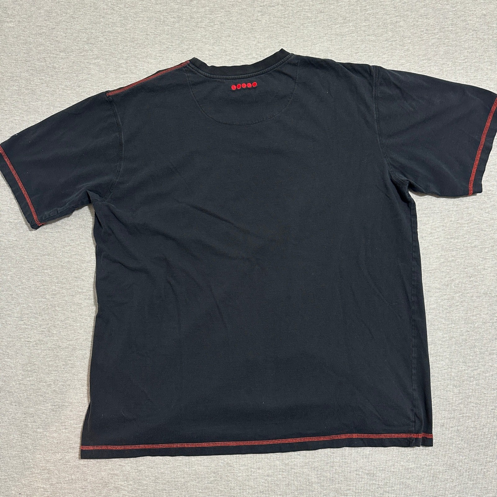 Y2K Coogi Australia Embroidered Multicolor Logo Contrast Stitch Tee Black 3XL gallery