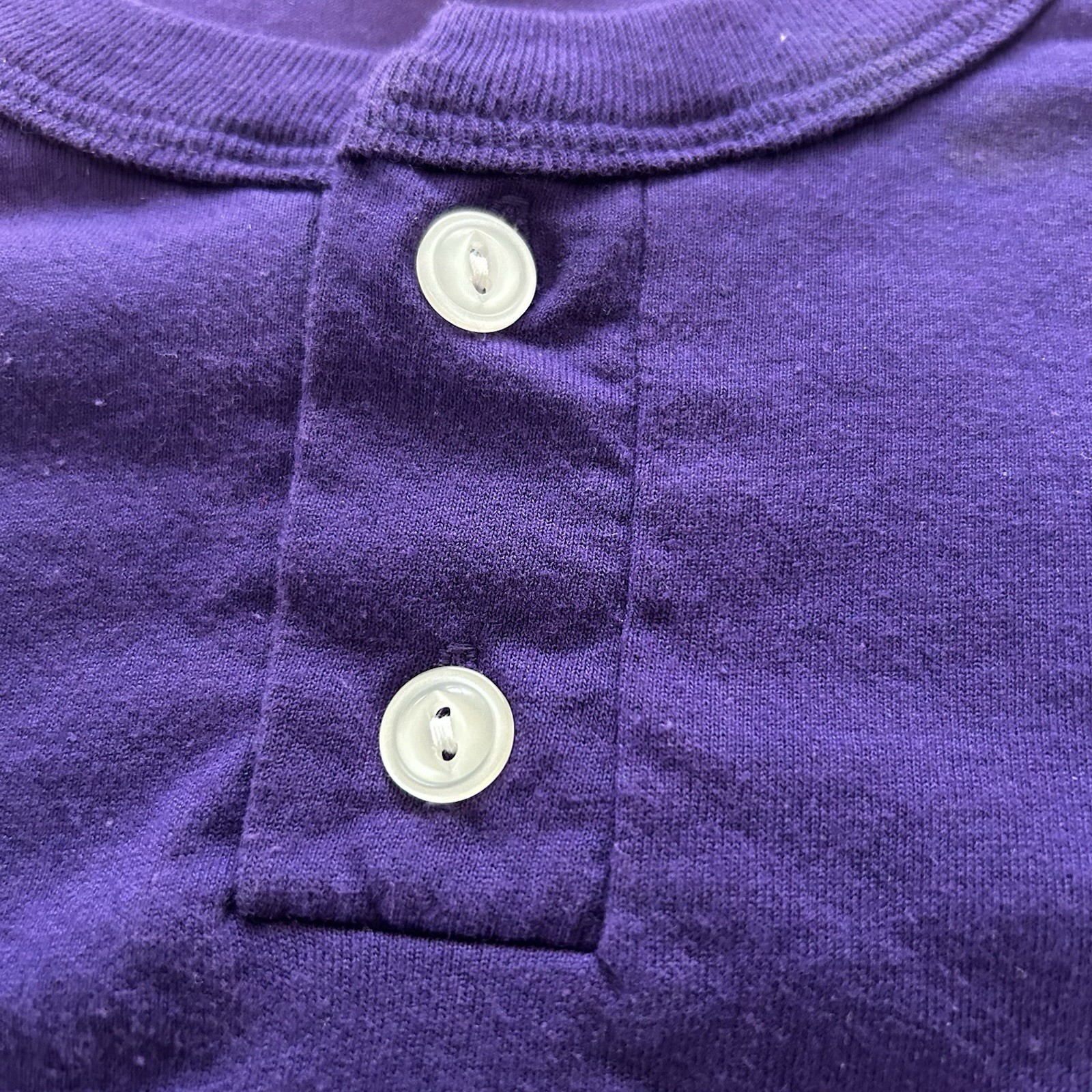 Vintage Russell Athletic NuBlend Henley Shirt Purple Mens XXL Blank 2000s Y2K gallery