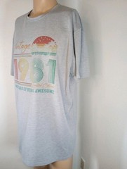Cricut Men’s Vintage 1981 95% Polyester 5% Elastane 2XL Crew Neck SS Multicolor