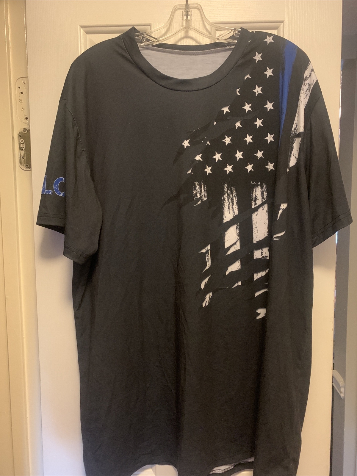 Men's Distressed American Flag Dry Wicking Tee W/ “ALCORN” Athletic T-Shirt 2XL gallery