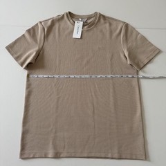 Calvin Klein Men’s Beige Waffle Textured Knit T-Shirt Crew Neck Logo Tee M NWT