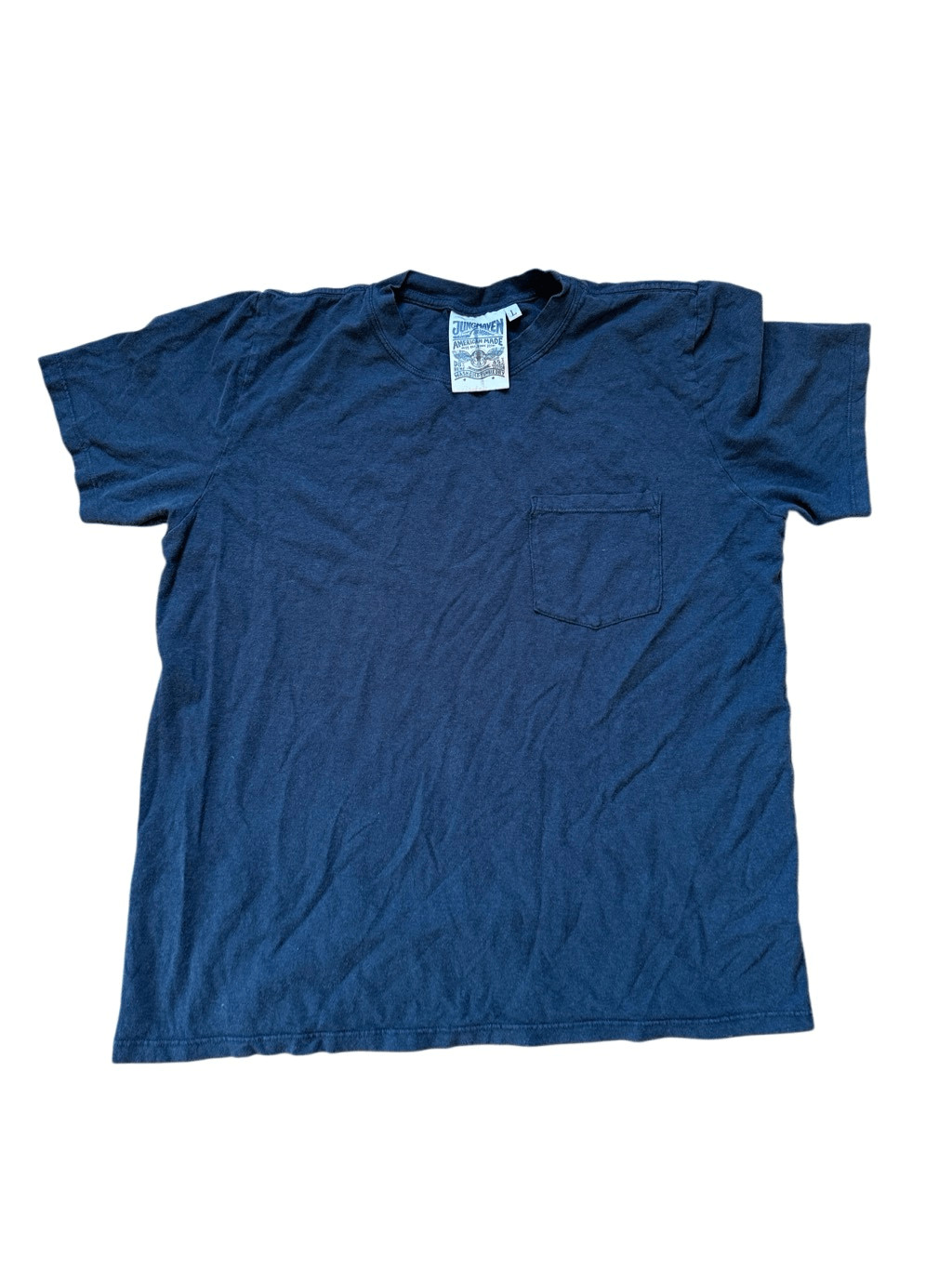 Jungmaven NavyBlue Pocket Tshirt Large Hemp and Organic Cotton gallery
