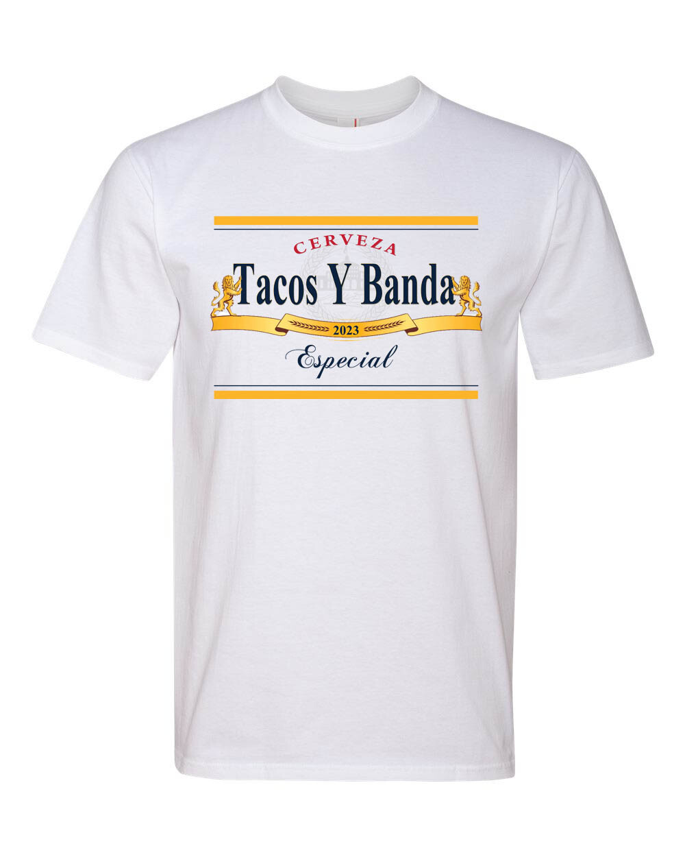 Cerveza Tacos Y Banda Especial Beer Drinking Style Graphic Tee Shirt T-Shirt