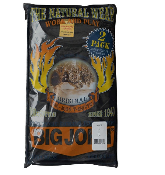 BIG JOHN 2 PACK T-SHIRT Short sleeves　black Made in Japan gallery