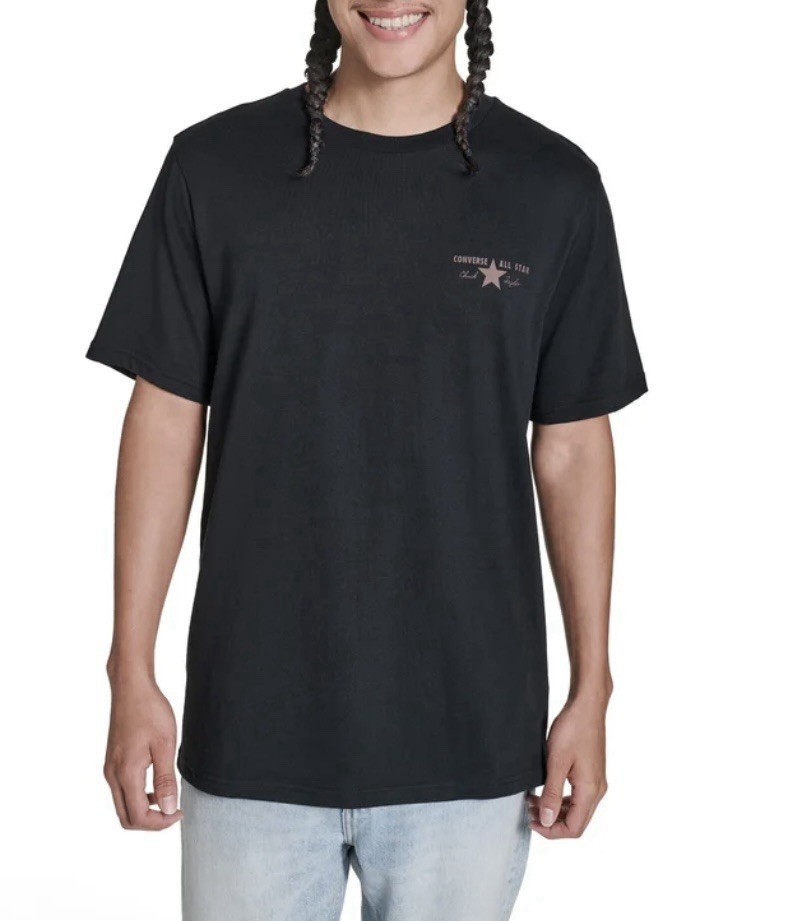 Converse Men's Lot of 3 Logo Crew Tees in Black, White & Blue Pick Your Size NWT gallery