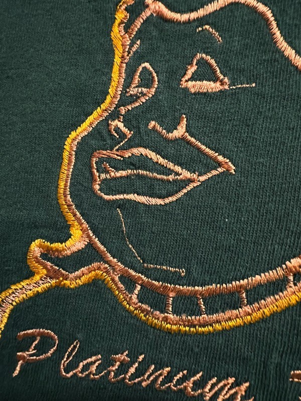 2000s Platinum FUBU Fat Albert Gold Embroidered T-Shirt Large gallery