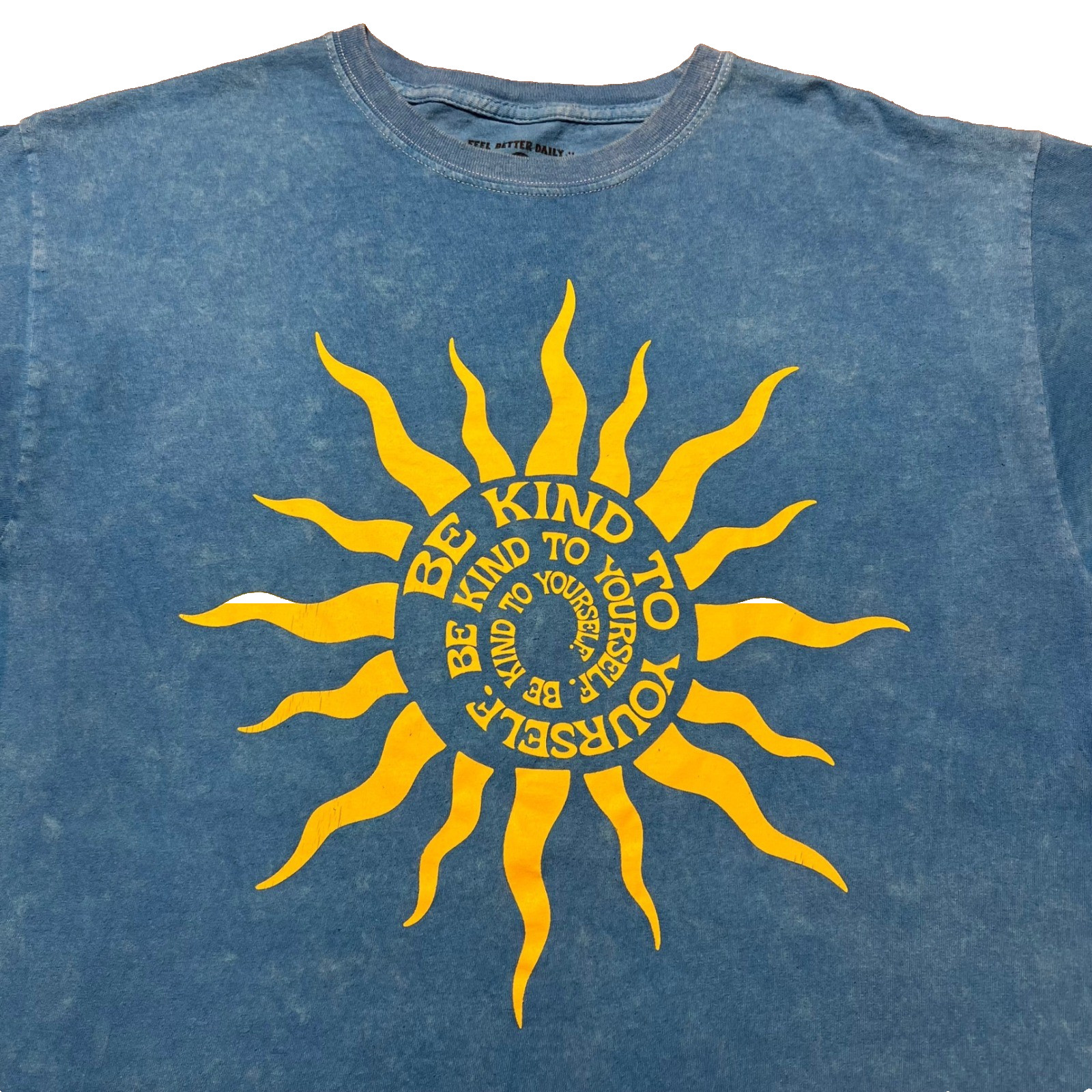 Feel Better Daily Mens Blue Mineral Wash Be Kind To Yourself Sun Graphic Large gallery