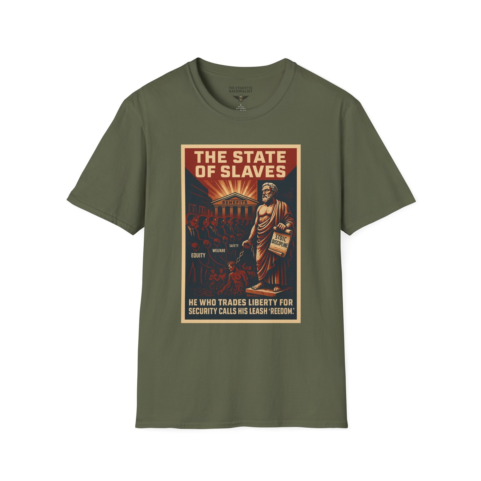 Epictetus Slave State Tee Anti Woke Political Shirt Red Pill Stoic Apparel