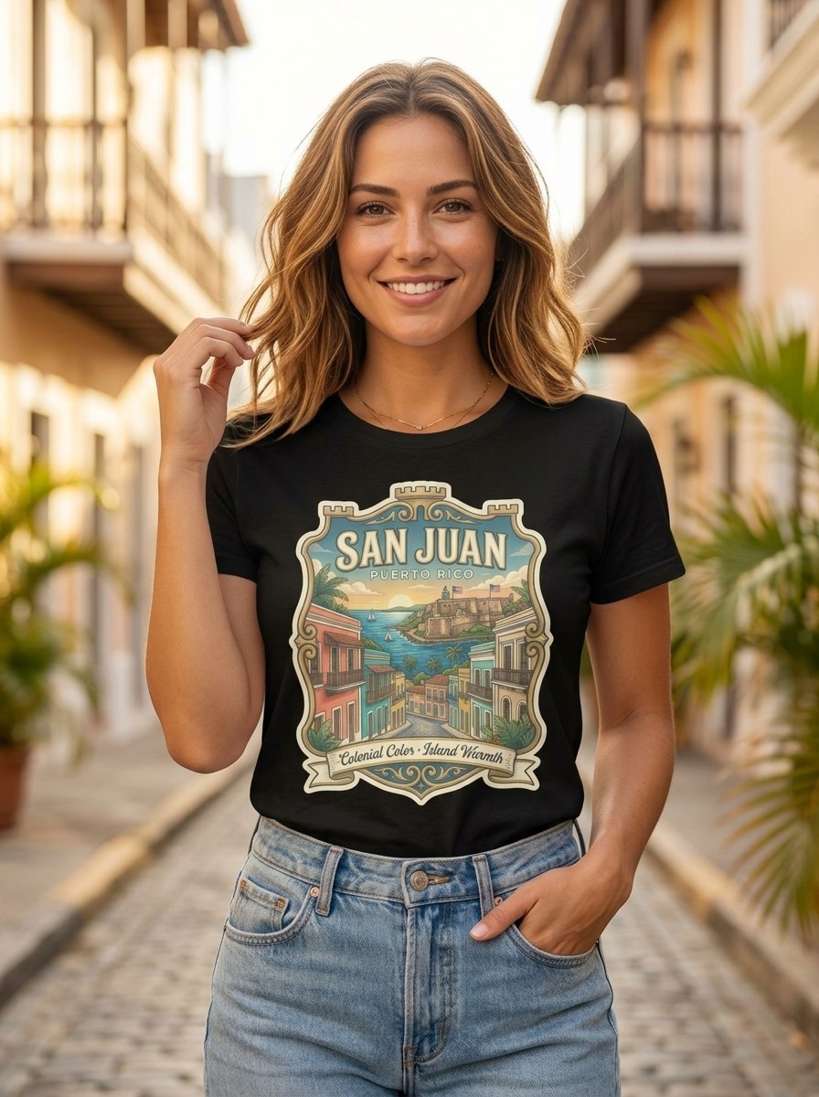 San Juan Puerto Rico Colonial Graphic T-Shirt Unisex Travel Tee gallery