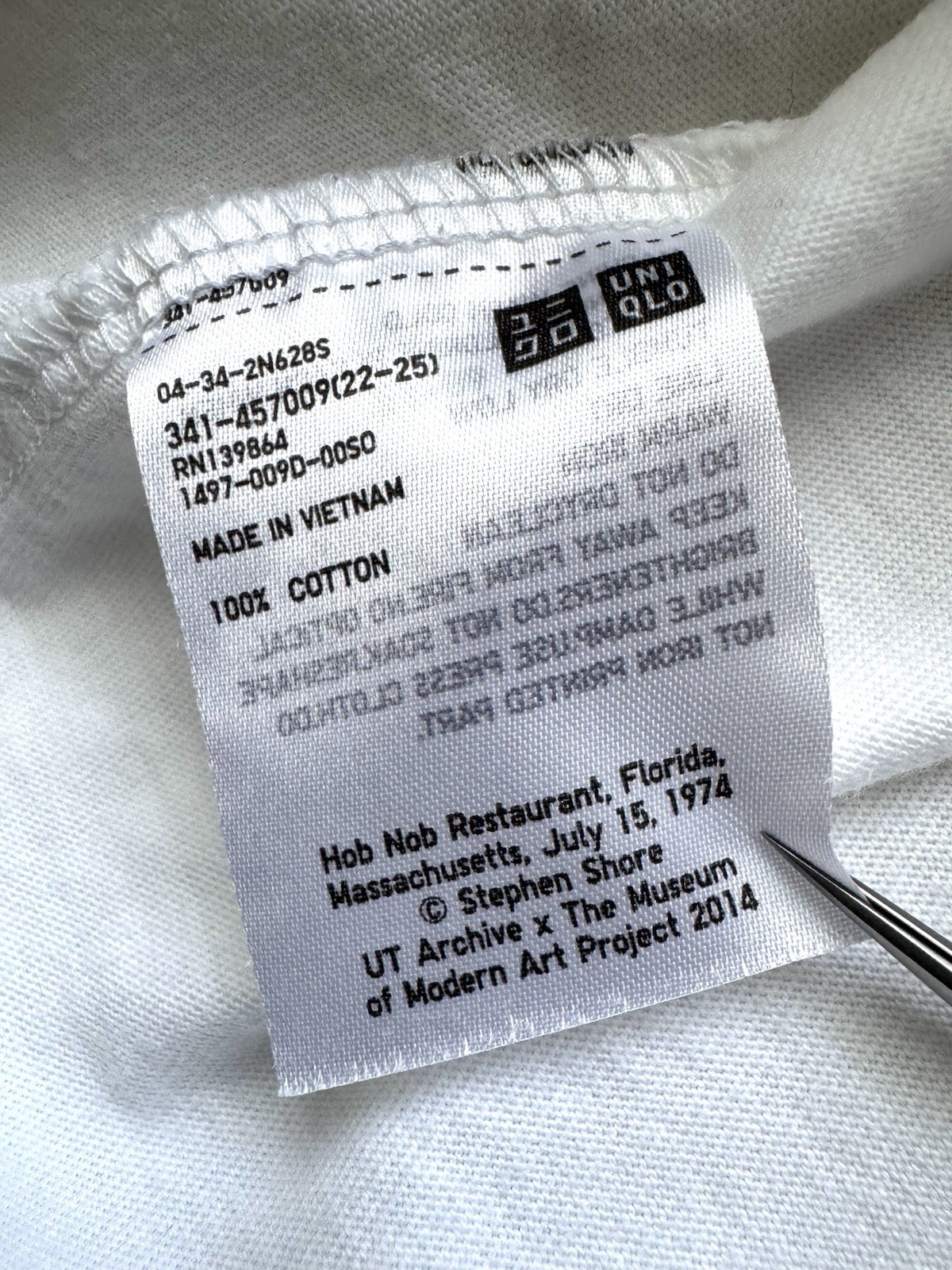 Uniqlo UT Archive x MoMA Stephen Shore Hob Nob Graphic T-Shirt White M Cotton gallery