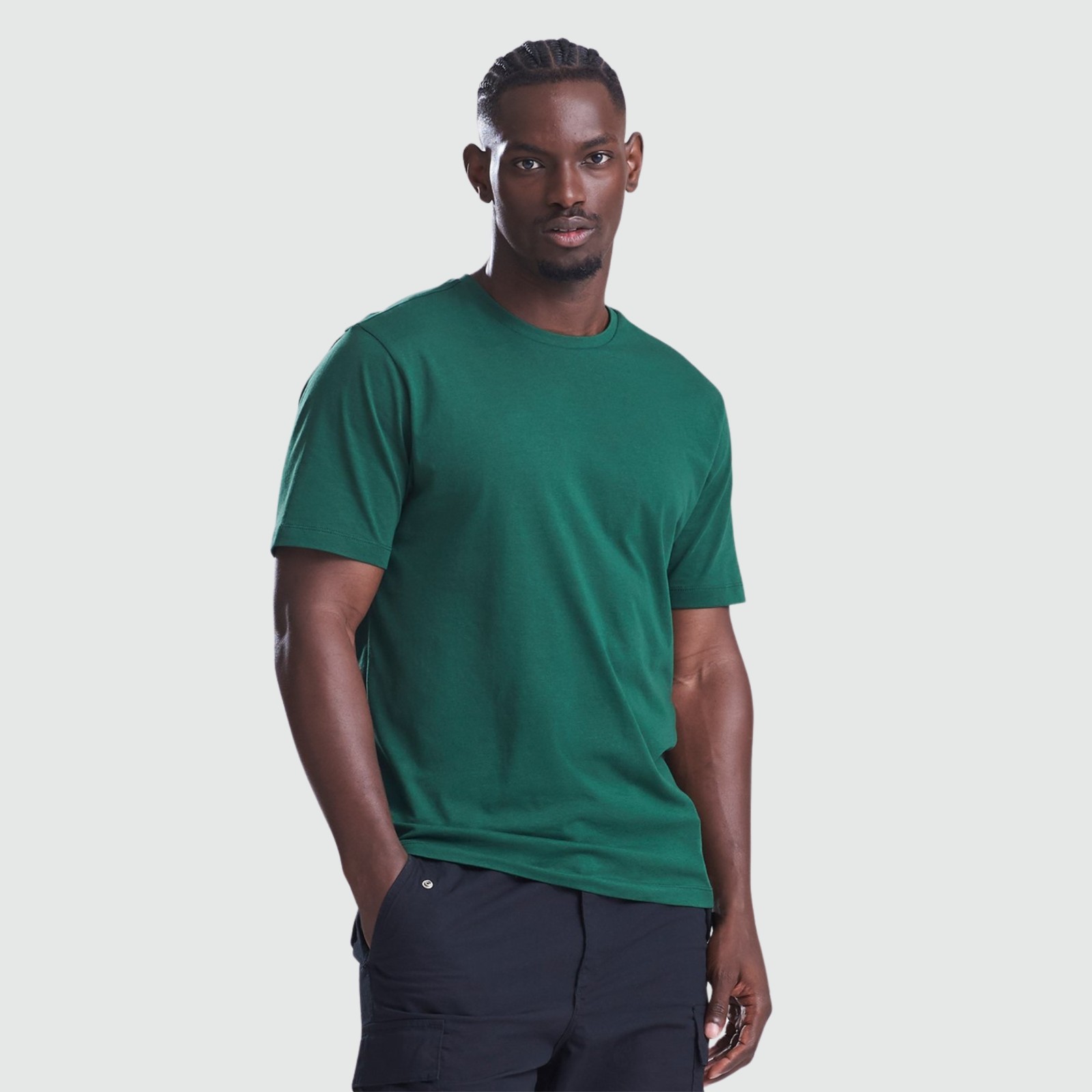AWDis Men's T Shirts Short Sleeve Crew Neck Tee Lightweight Better Cotton 5 Pack gallery