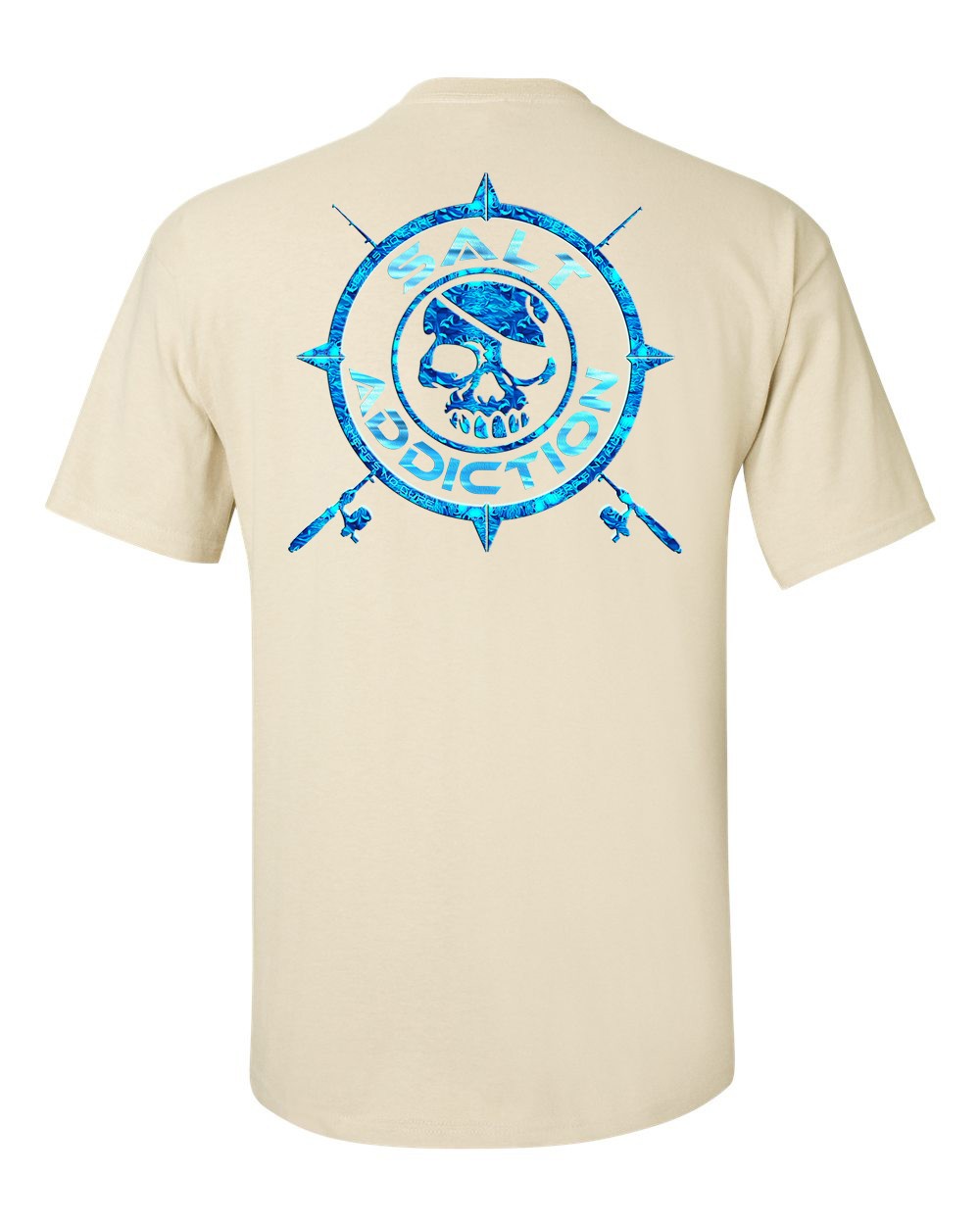 Salt Addiction Nautical compass Logo Fishing Short Sleeve T Shirt Ocean gallery