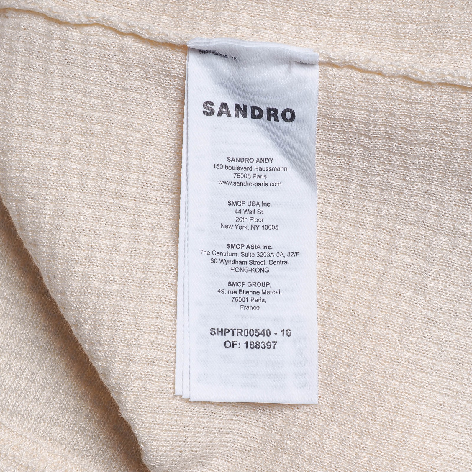 Sandro Men's Beige Knitted Long Sleeve Oversized Shirt Size M SHPTR00540 gallery