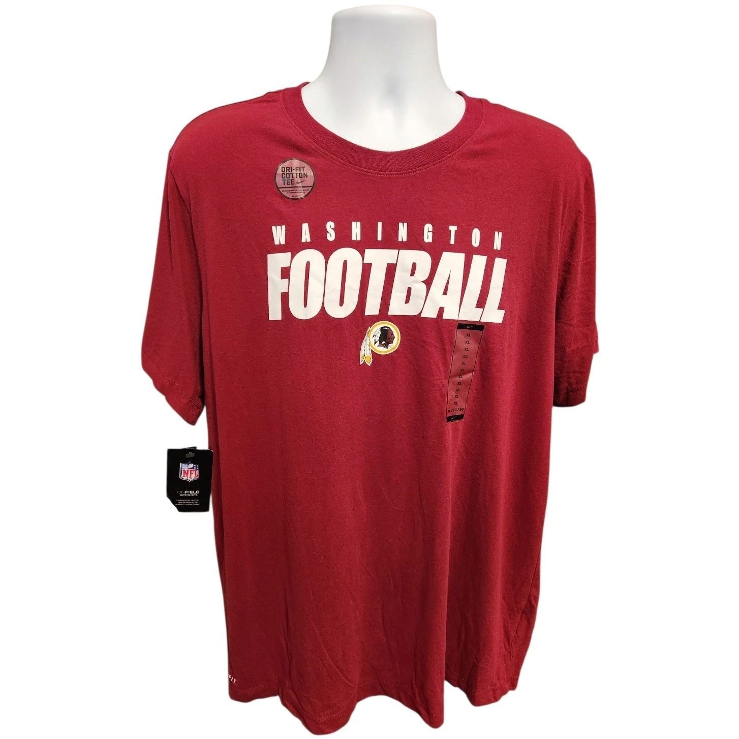 Nike Washington Redskins NFL On-Field Dri-FIT T-Shirt Mens XL Burgundy NKCG-67P