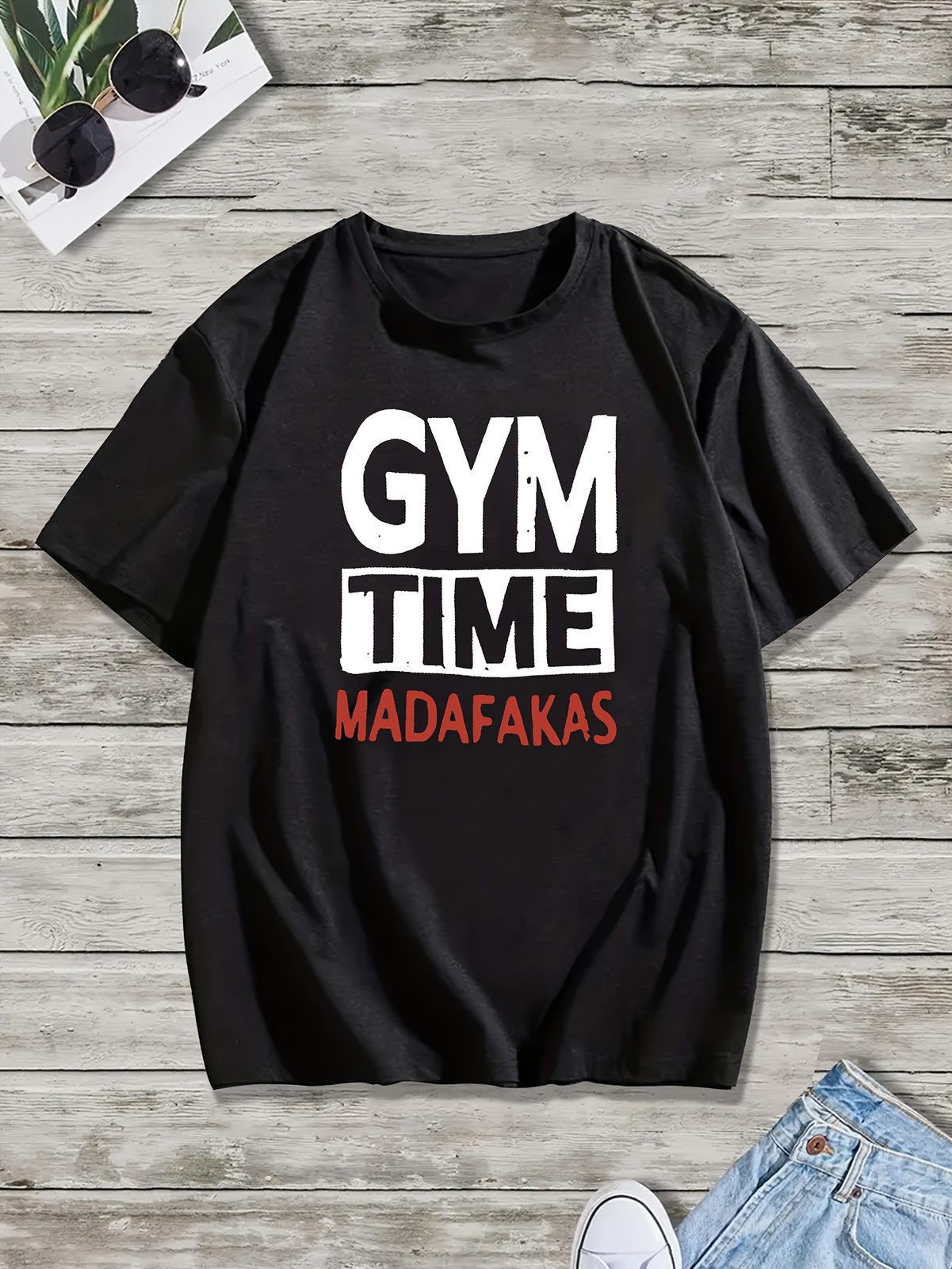 "GYM TIME MADAFAKAS" Men'S Summer Short Sleeve Tee❀ gallery