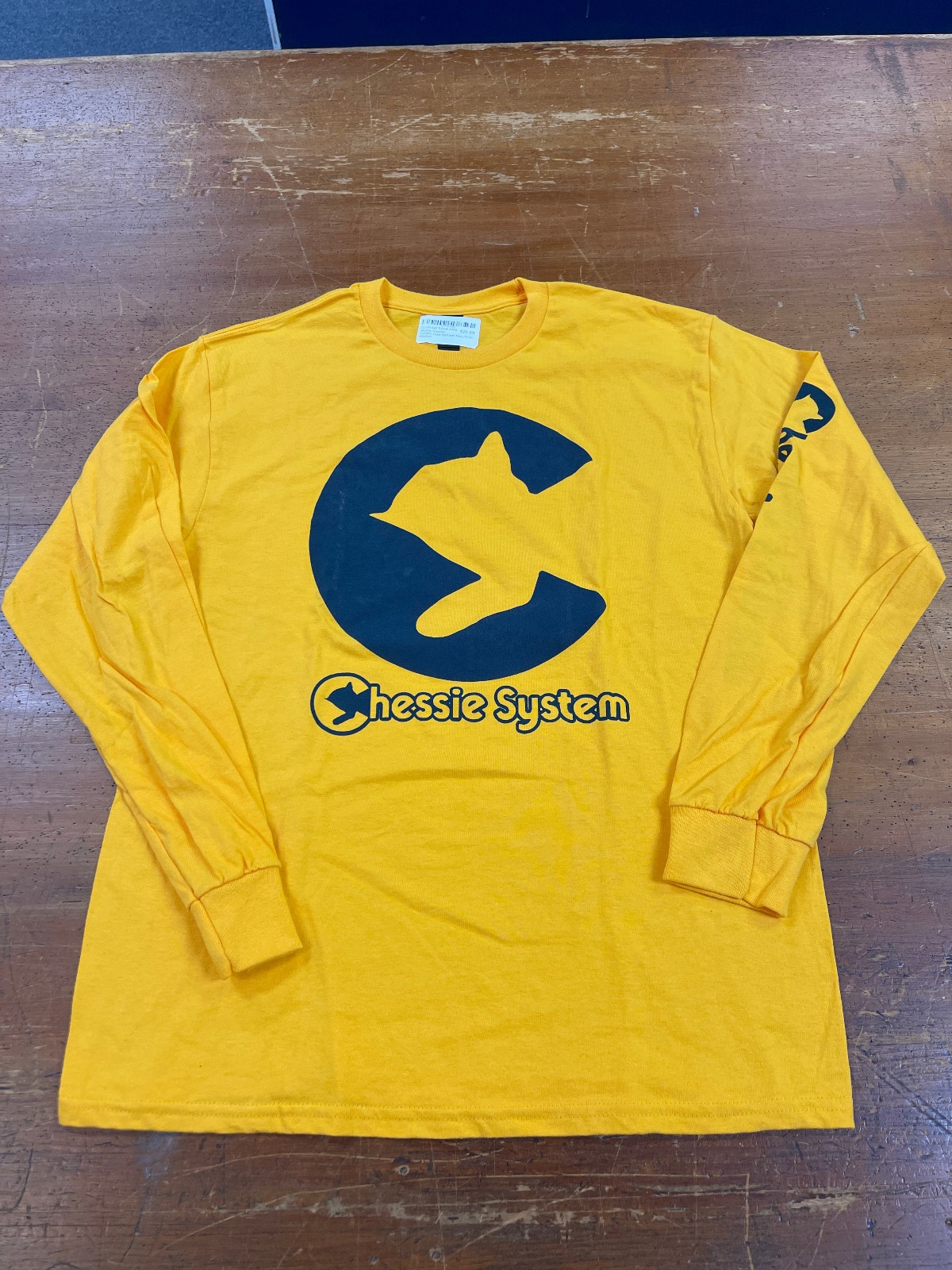 Chessie System Long Sleeve T-Shirt Gold/Navy Blue Logo gallery