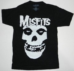 Punk Rock Band Misfits Classic Skull With Logo Tee Shirt New