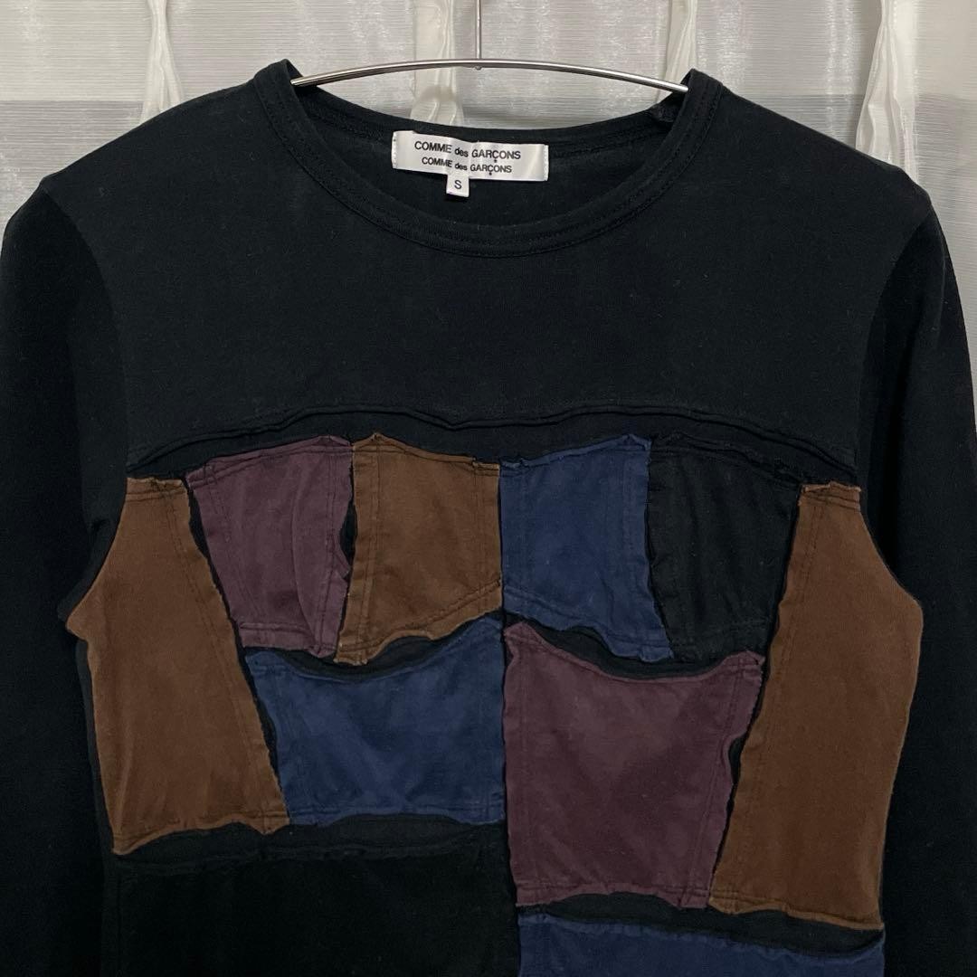Comme des Garcons AD2005 Patchwork Long Sleeve Top Black Size S gallery