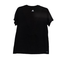 Adidas Size L Go-To Performance Tee Black White Graphic Logo