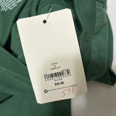 SADDLEBRED Long Sleeve T-Shirt Large Green NWT Solid Blank Plain Casual Dress