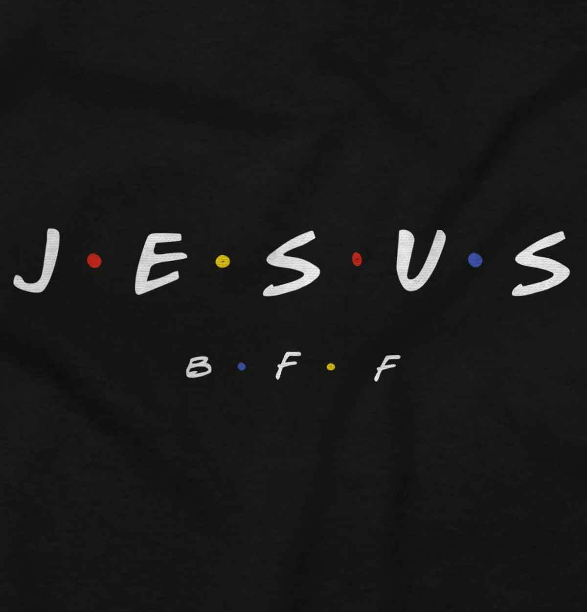 Retro Christian Faith Pop Culture Jesus BFF Womens or Mens Crewneck T Shirt Tee gallery