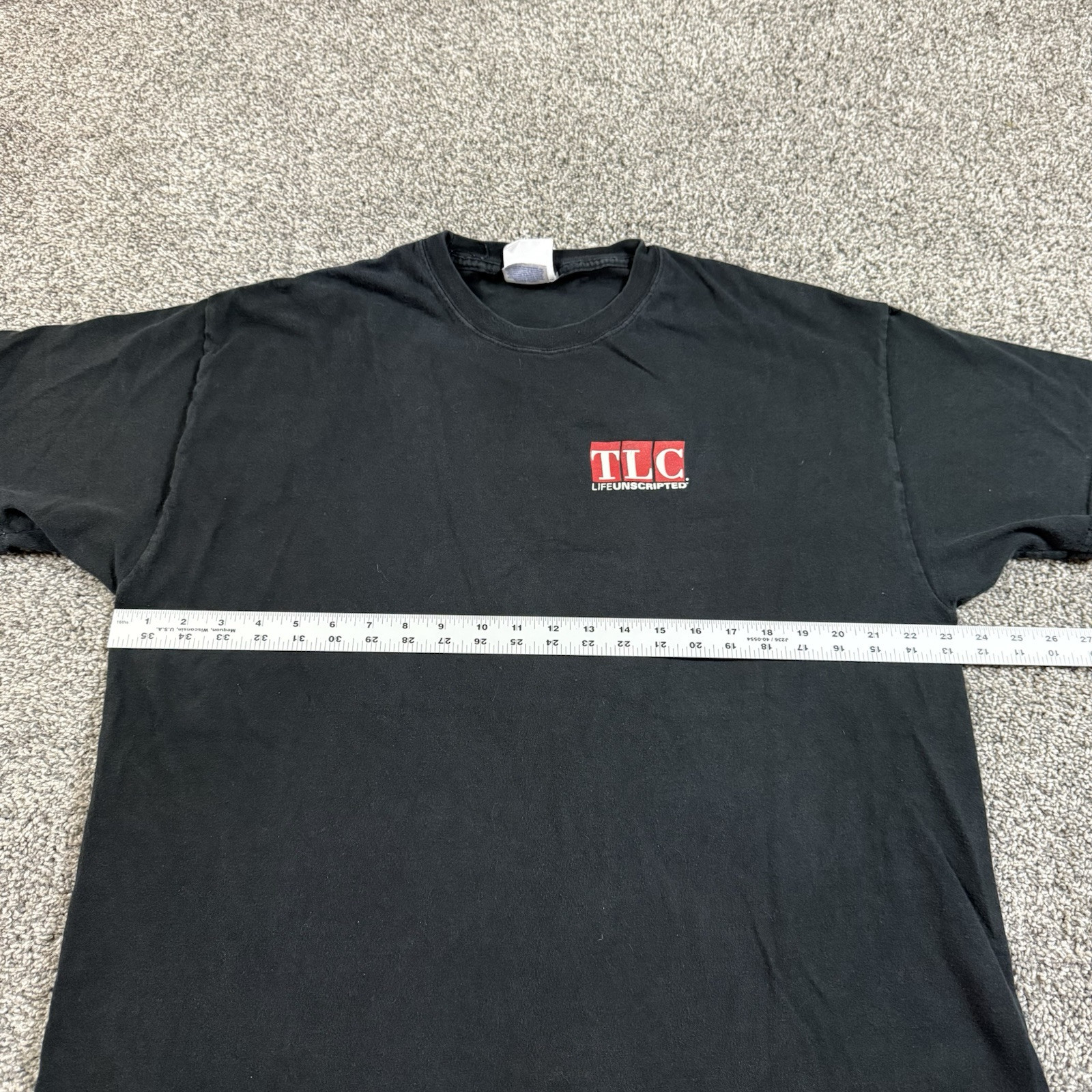 Vintage Discovery Channel TLC Trading Spaces T-Shirt Xl Promo Black Short Sleeve gallery