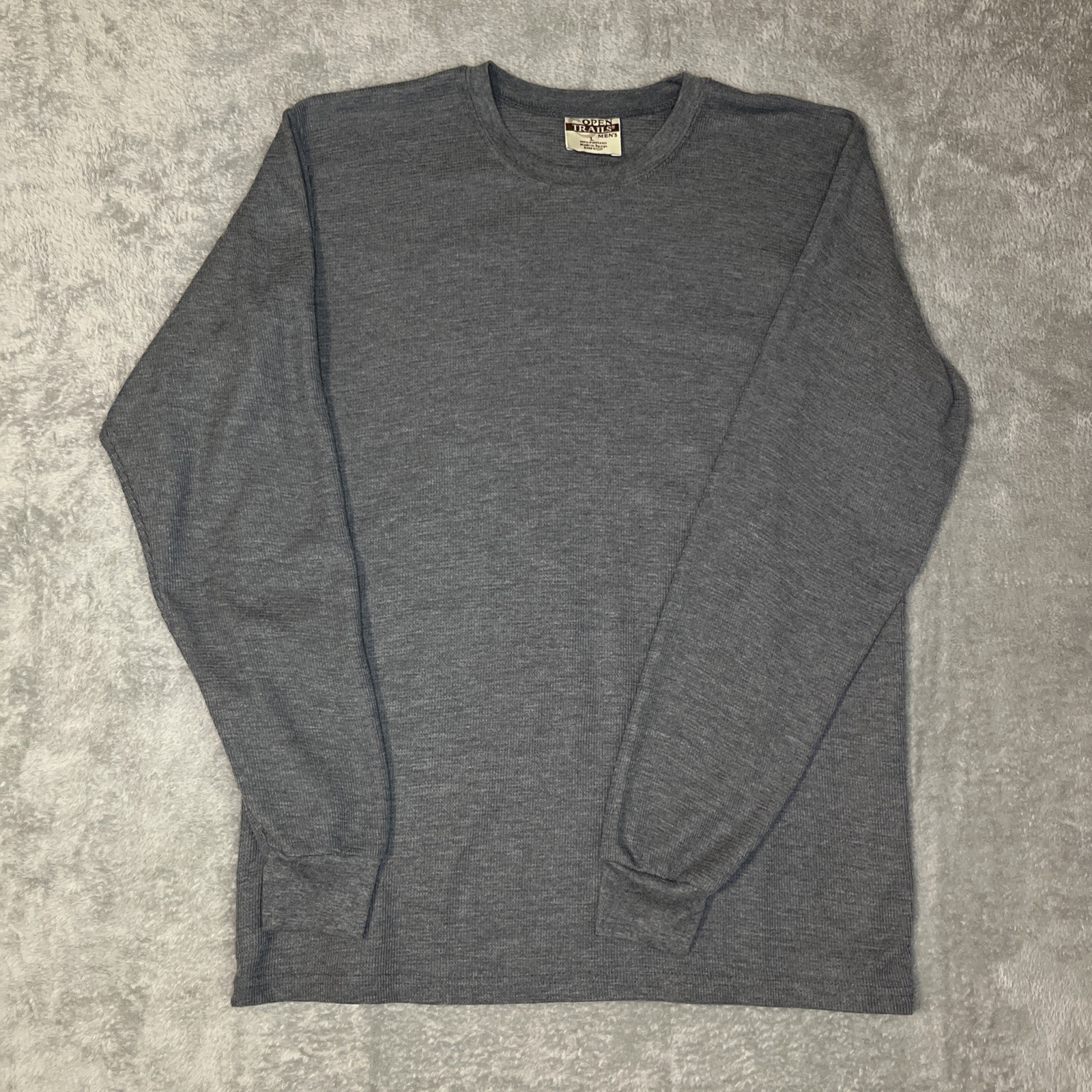 Open Trails Thermal Shirt Mens Large Waffle Knit Thermal Long Sleeve Pullover gallery
