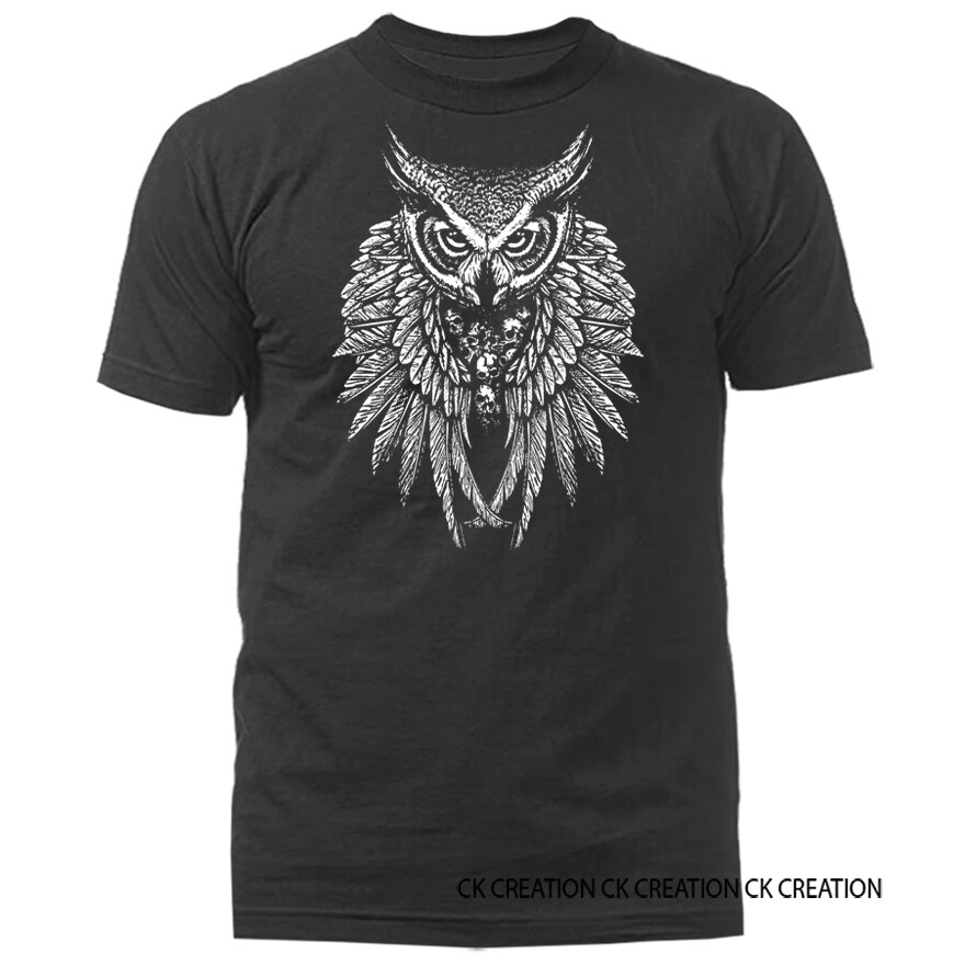 Owl Skull Wings Feathers Wildlife Wilderness Outdoor Nature Animals T-shirt