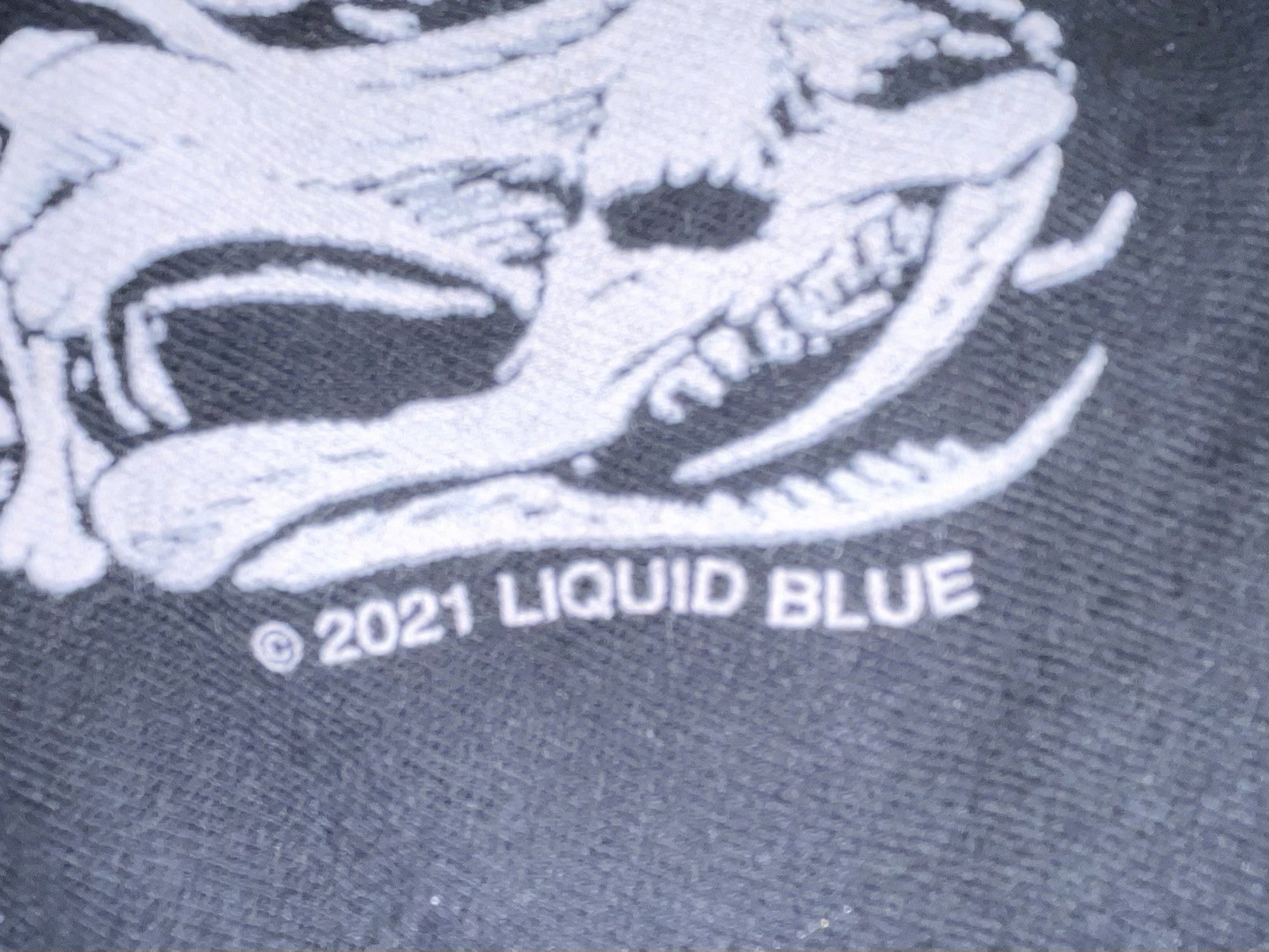 Liquid Blue Men's Black Cotton Crew Neck T-Shirt, Skull & Snake Graphic Print,XL gallery