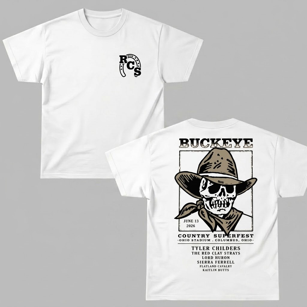 Buckeye Country Superfest 2026 Columbus Ohio Skeleton Cowboy T-Shirt CB0523 gallery