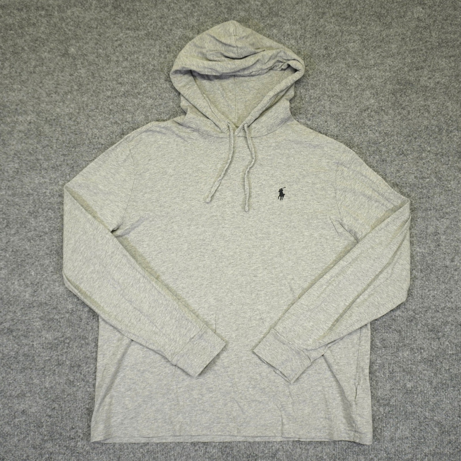 Polo Ralph Lauren Hoodie Mens Large Gray Lightweight T-Shirt Pony Preppy Shirt gallery