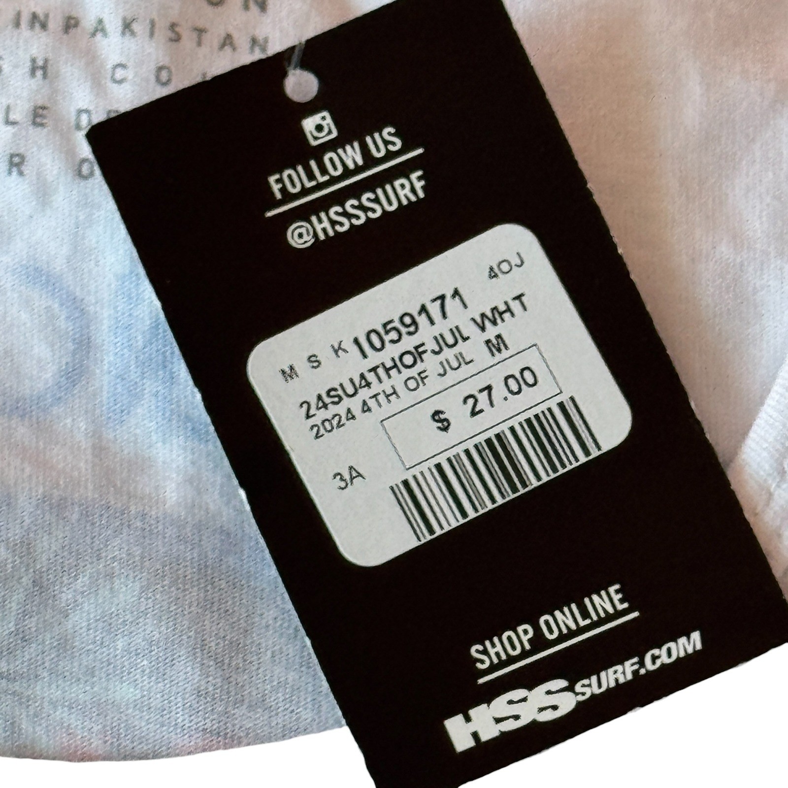 NWT Huntington Beach Surf & Sport HSS 4th of July Tank Top Medium White Graphic gallery