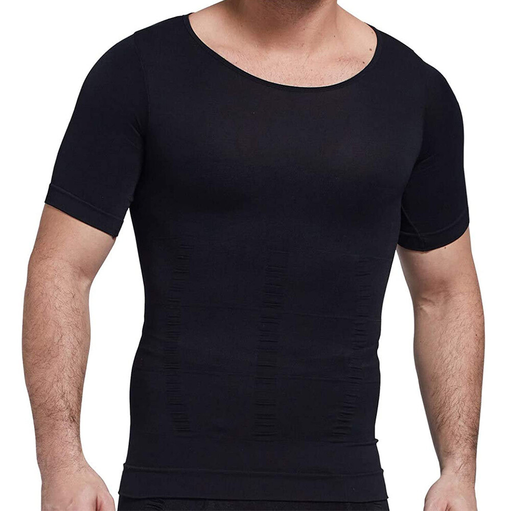 Men Athletic Compression Undershirt Body Shaper Comfortable Base Layer T-Shirt