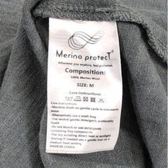 Merino protecT Wool Base Layer T Shirt Mens Medium Gray Casual Lightweight
