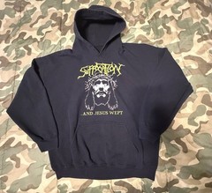 Vintage 2001 Suffocation And Jesus Wept Hoodie Brutal death metal BDM XL