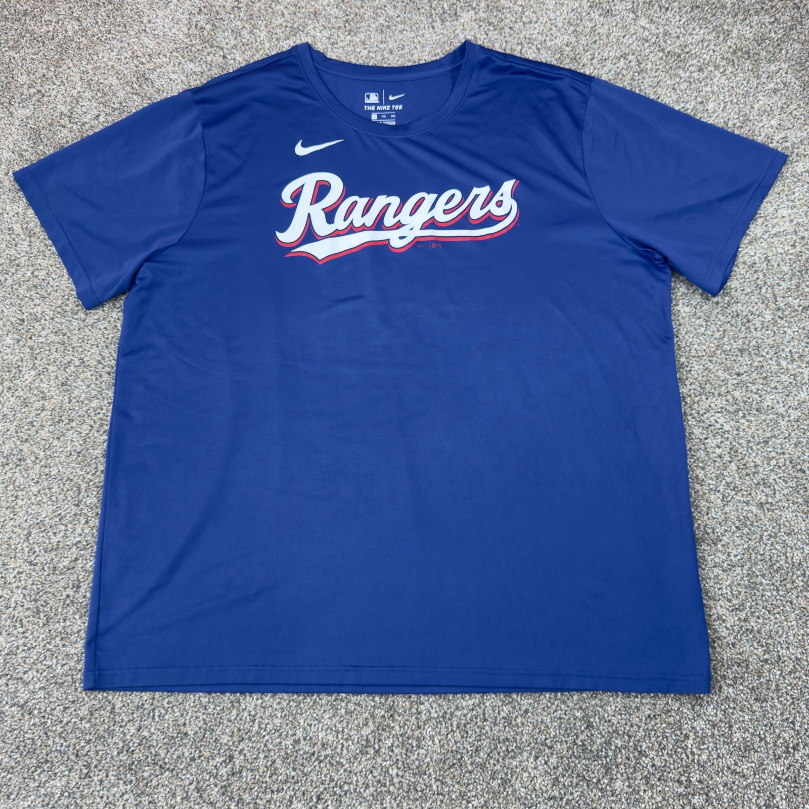 Nike Texas Rangers MLB Performance T-Shirt Mens XXL Blue Short Sleeve Tee