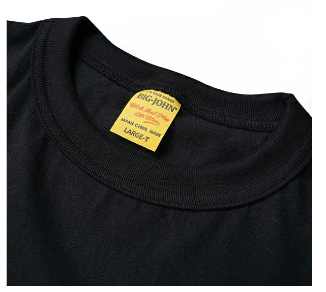 BIG JOHN 2 PACK T-SHIRT Short sleeves　black Made in Japan gallery