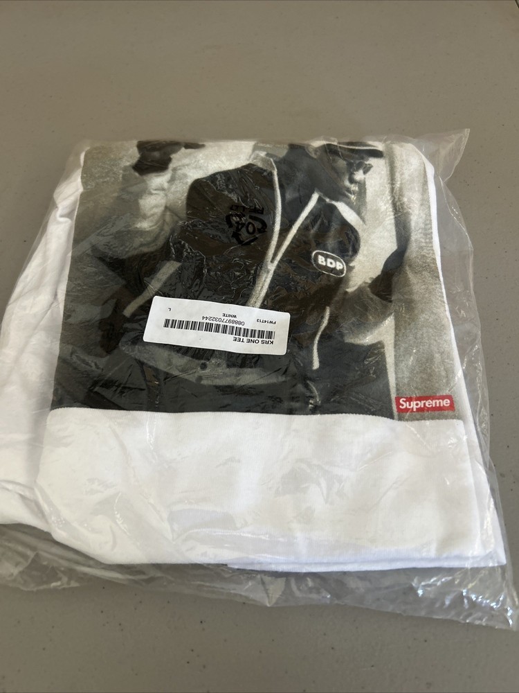 FW14 Supreme KRS ONE Boogie Down Productions Tee T-Shirt White Sz L Large 2014