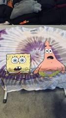 Nickelodeon SpongeBob & Patrick Tie-Dye Graphic Crew Neck T-Shirt L