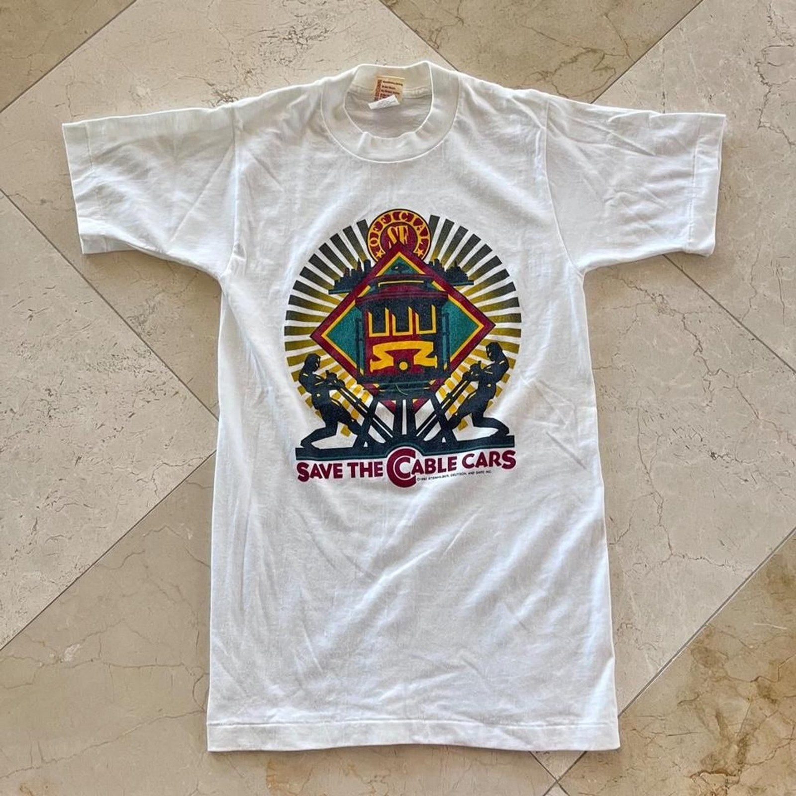 Vintage 1982 San Francisco Cable Car T-Shirt Men’s Small T-shirt