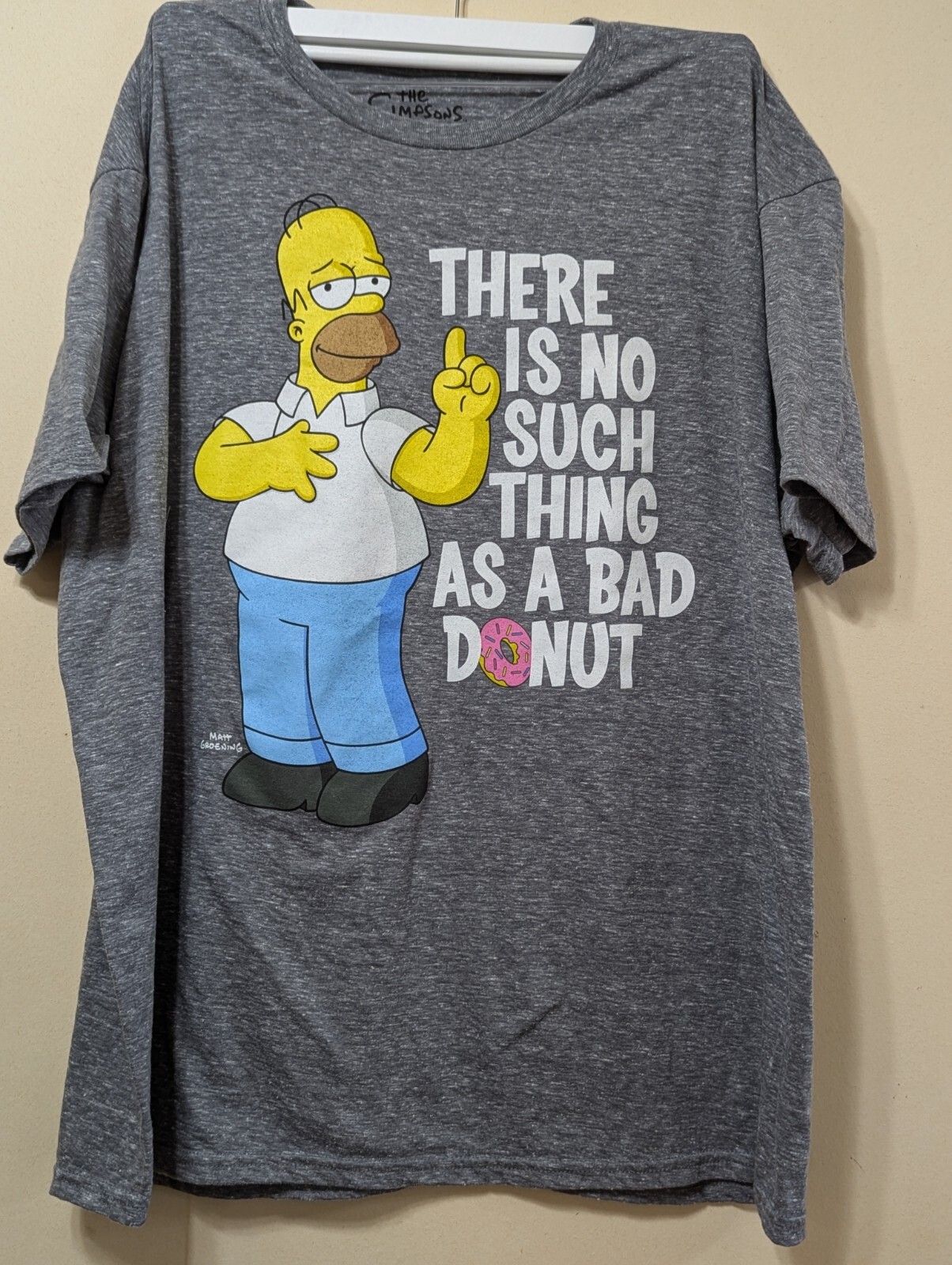 The Simpsons Homer's Bad Donut Men's Universal Studio Short Sleeve Size 2XL gallery