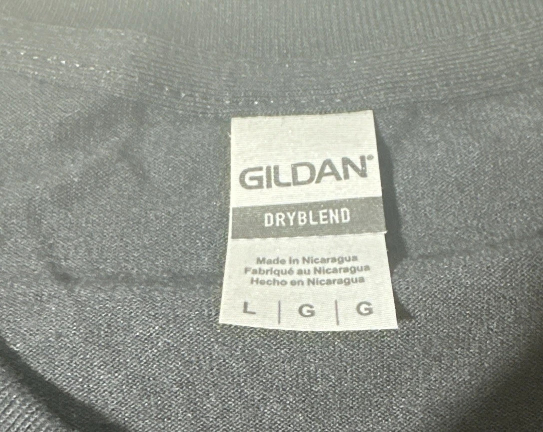(2 PACK) Gildan Adult T-Shirts DryBlend 50/50 G8000 cotton/polyester Large BLACK gallery