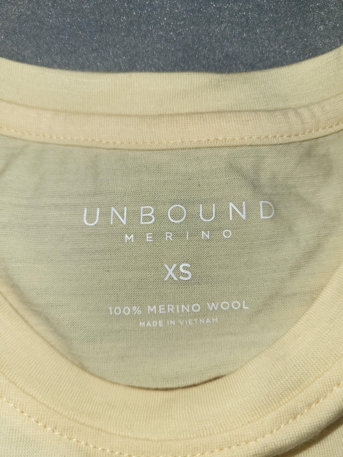 Unbound Merino Shirt Mens XS Yellow Solid 100% Merino Wool Crew Neck T-Shirt gallery