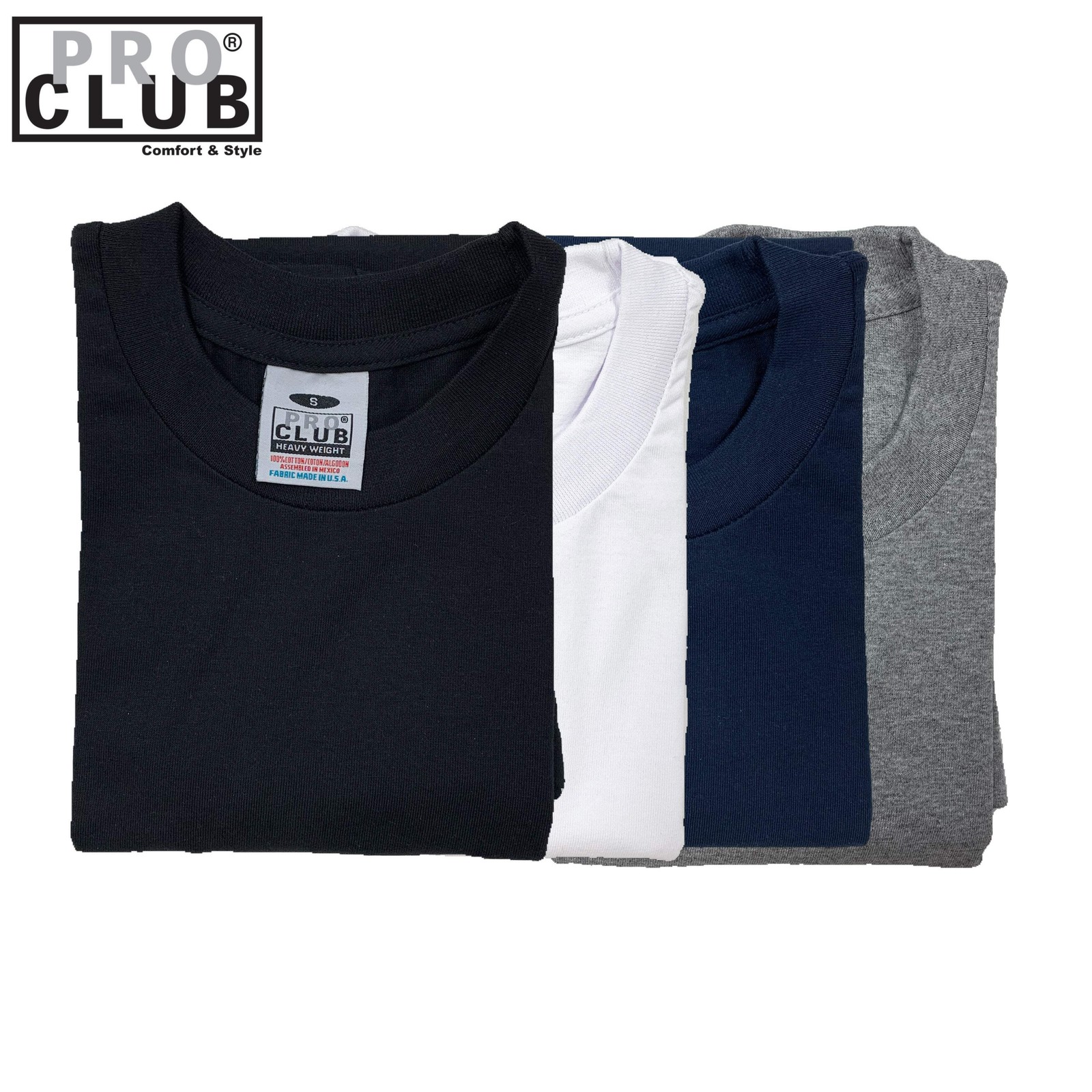 Pro Club Men's Heavyweight Cotton Short Sleeve Crew Neck T-Shirt gallery
