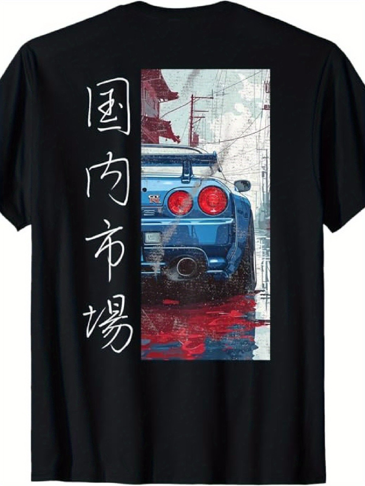 JDM Drift Car T Shirt Japanese Street Racing Graphic Anime Style Casual Tee gallery