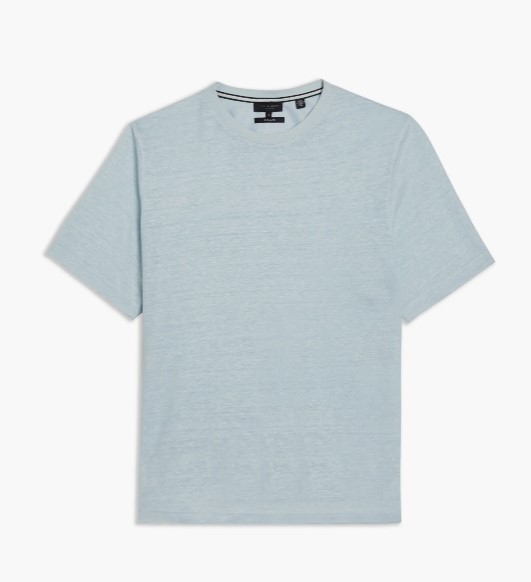 Ted Baker London Flinlo Linen T-Shirt 3(M),4(L),5(XL) PALE BLUE gallery
