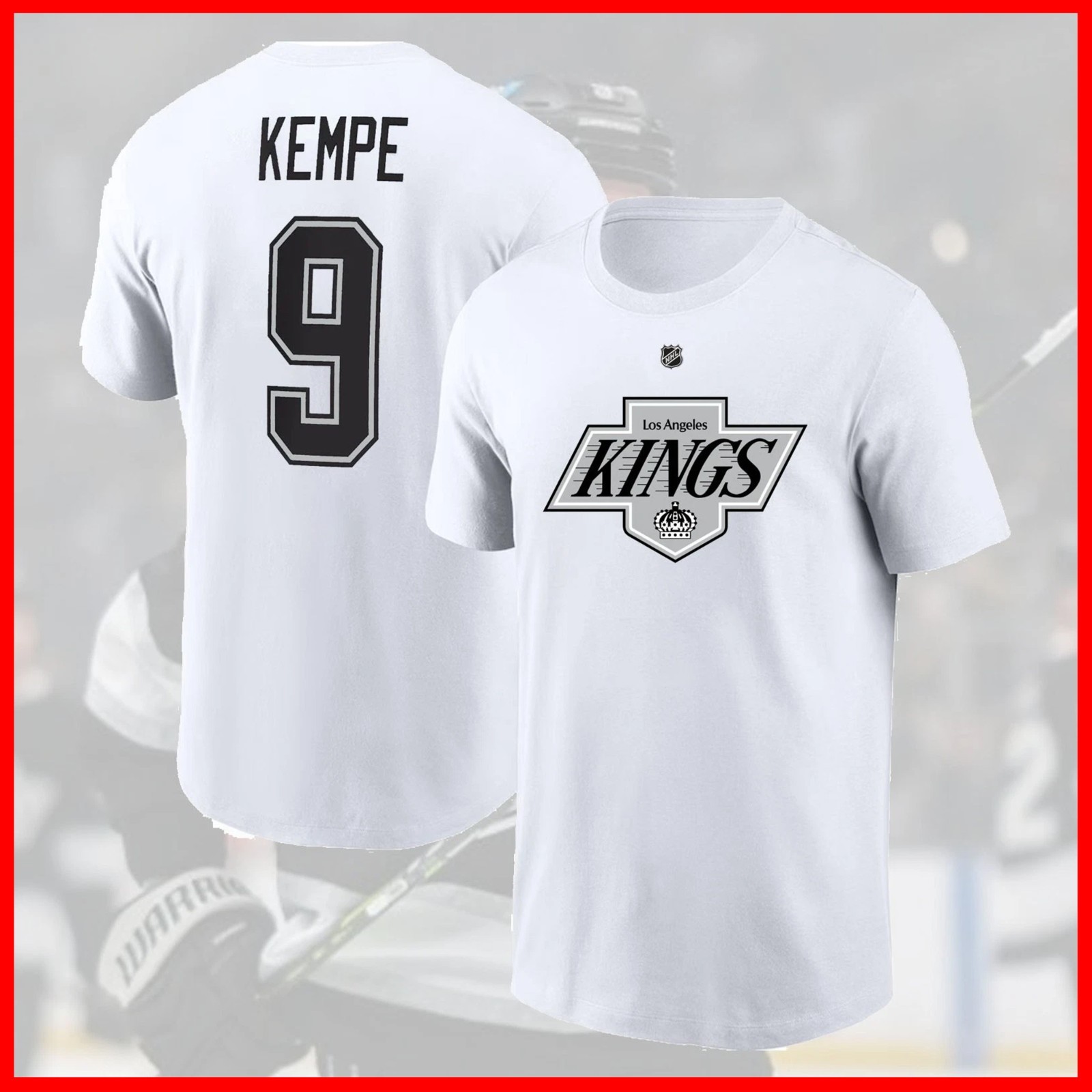 HOT SALE!!! Adrian Kempe #9 Los Angeles Kings 2025 Player Name & Number For Fan gallery