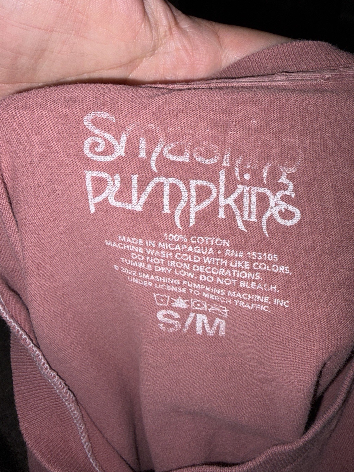 Smashing Pumpkins Gish T-Shirt S/M Mens Maroon Grunge Band Distressed Oversized gallery