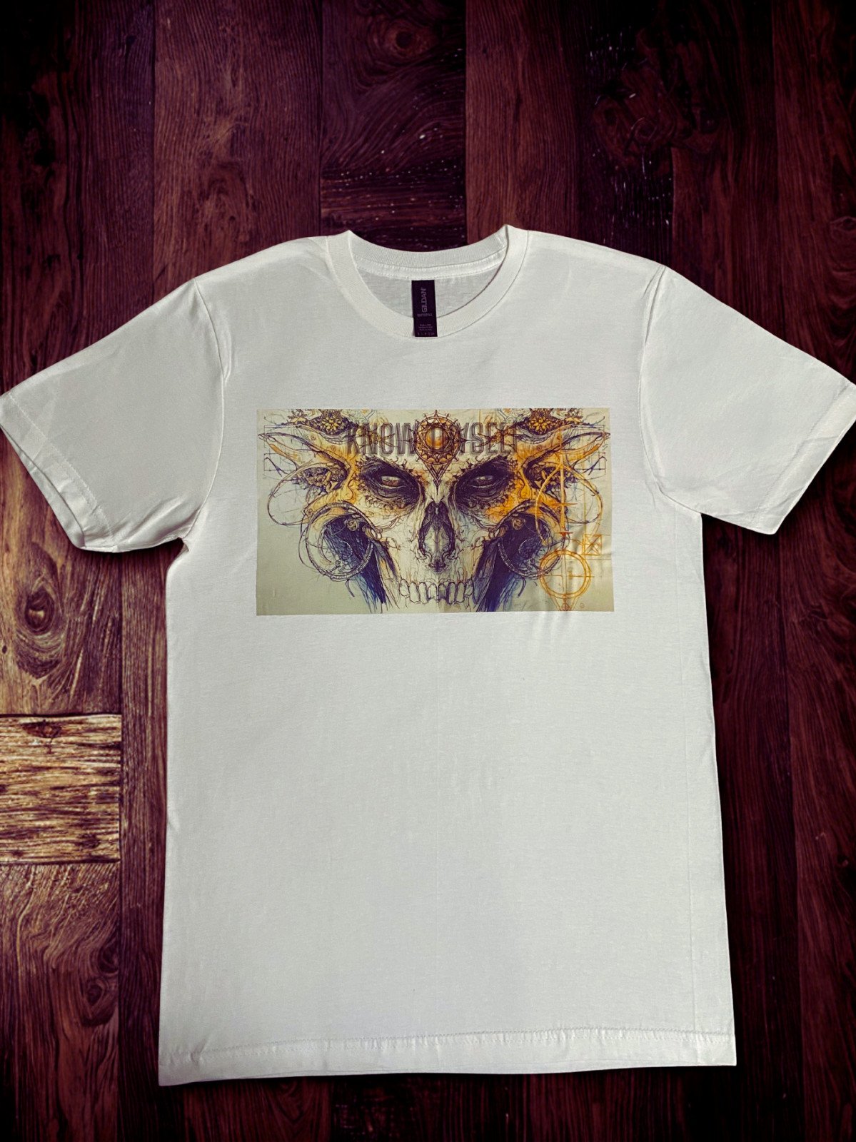 DTF Custom Made - KNOW THYSELF Short Sleeve T-Shirt - Black & White SML gallery