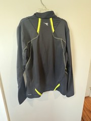 Diadora Half Zip Mock Neck Long Sleeve Athletic T-Shirt Mens Size M Compression